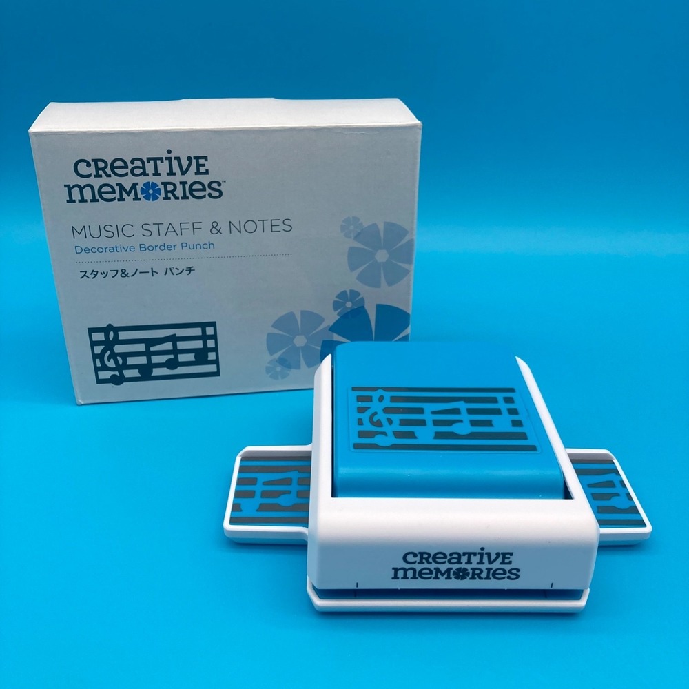 Creative Memories Music Staff & Notes Decorative Border Punch Like New With Box